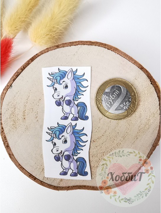 Термонаклейки цветные для бантиков №24, 1 пара